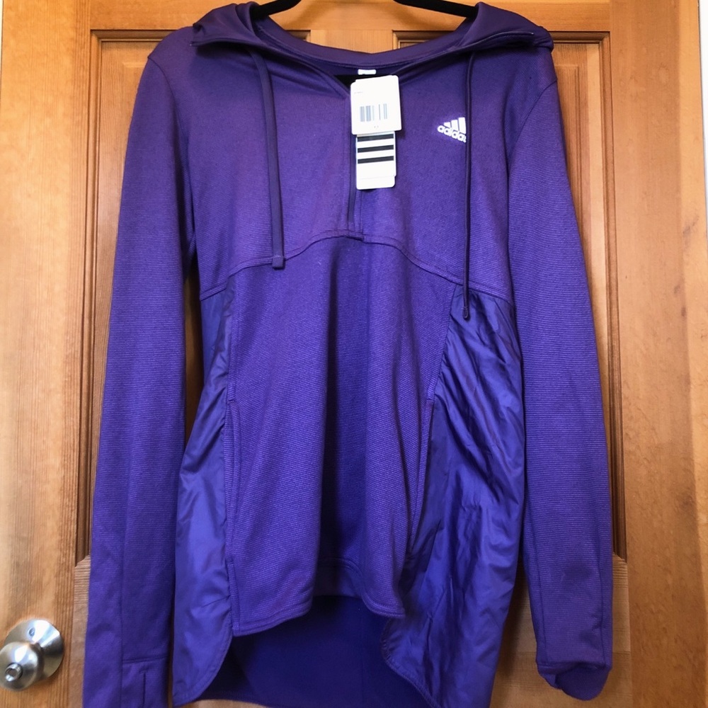 brand new purple adidas hoodie